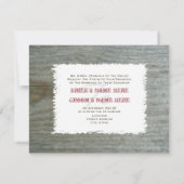 Lichte Paarse Daisy & Barnwood Weddenschap Kaart (Achterkant)