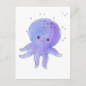 Lichte Paarse en blauwe Schattigee octopus Waterve Briefkaart (Voorkant)