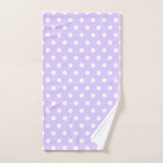 Lichte Paarse en witte Polka Dot Bad Handdoek (Handdoek)