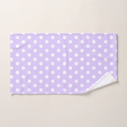 Lichte Paarse en witte Polka Dot Bad Handdoek (Handdoek)