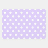 Lichte Paarse en witte Polka Dot Inpakpapier Vel (Voorkant 2)