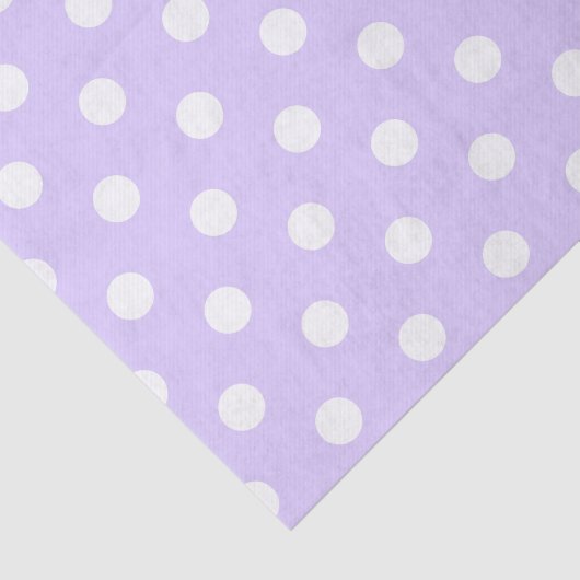 Lichte Paarse en witte Polka Dot Tissuepapier (Detail)