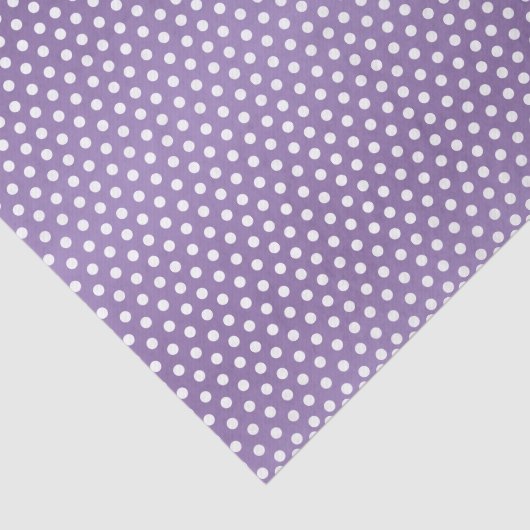 Lichte Paarse en witte Polka stippen Tissuepapier (Detail)