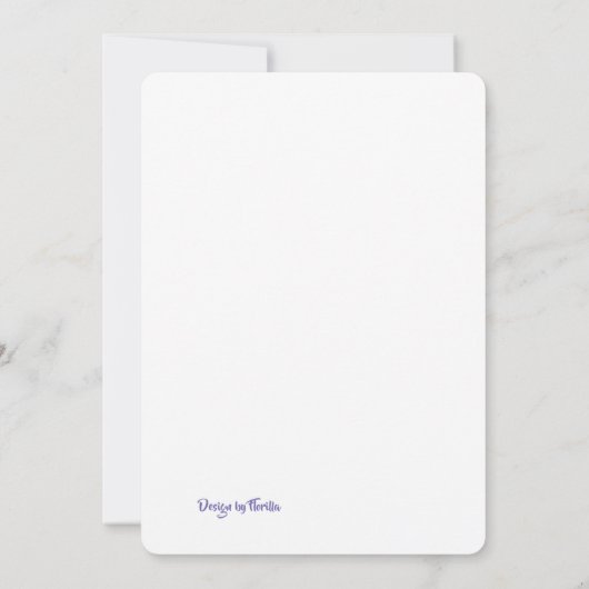 Lichte Paarse Engel Kaart (Achterkant)