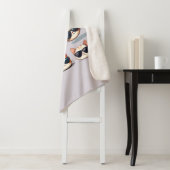 Lichte Paarse Feline Frenzy cat Sherpa Blanket Deken (In situ)