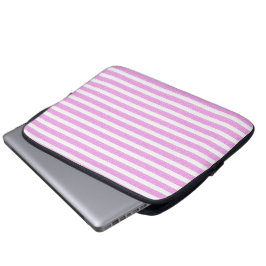 Lichte Paarse geometrische strepen Laptop Sleeve