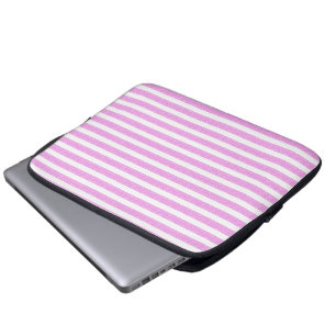 Lichte Paarse geometrische strepen Laptop Sleeve