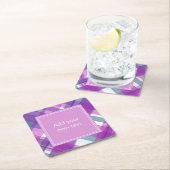 Lichte Paarse geplakte aangepaste tekst Kartonnen Onderzetters (Insitu)