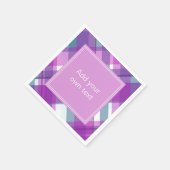 Lichte Paarse geplakte aangepaste tekst Servet (Hoek)