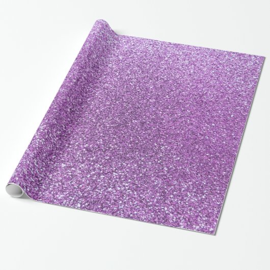 Lichte paarse glitter cadeaupapier (Uitgerold)