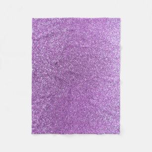 Lichte paarse glitter fleece deken
