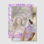 Lichte Paarse gouden Tiara Princess Quinceañera Vellum Uitnodigingen (Offset (Koppel))