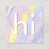 Lichte Paarse holografische QR-code Contactkaartje (Voorkant)