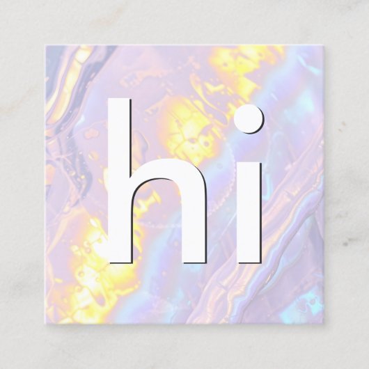 Lichte Paarse holografische QR-code Contactkaartje (Voorkant)