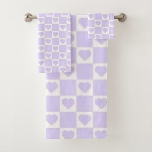 Lichte paarse kleur bad handdoek (Insitu)
