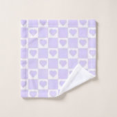Lichte paarse kleur bad handdoek (Wasdoekje)