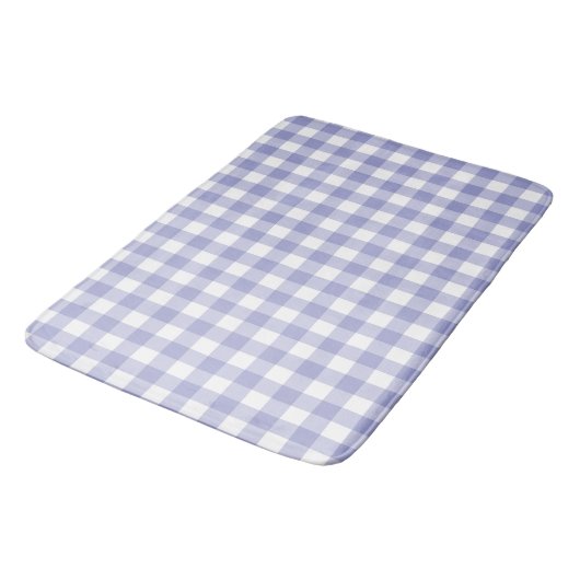 Lichte Paarse Lavendel Gingham Buffalo Check Plaid Badmat (Gekanteld)
