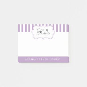 Lichte Paarse lavendel stripes - DY-tekst Post-it® Notes