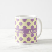 Lichte Paarse poka Dots Personalized Mugs Koffiemok (Voorkant rechts)