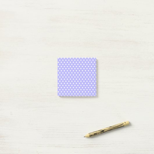 Lichte paarse poka Dots Post-it Notes (Op bureau)