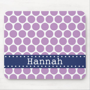Lichte Paarse polaire dot Pattern Blue Banner Muismat