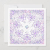 lichte paarse sneeuwvlok & bevroren hart kaart (Voorkant)