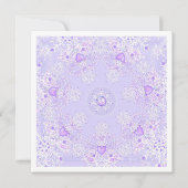 Lichte paarse sneeuwvlok & Frosted Heart Kaart (Voorkant)
