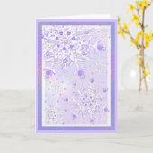 Lichte paarse sneeuwvlok & Frosted Heart Kaart (Gele Bloem)