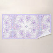 Lichte paarse sneeuwvlok & Glinsterend Hart Badhanddoek (Badhanddoek)