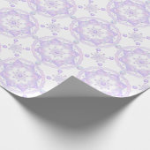 Lichte paarse sneeuwvlok & Glinsterend Hart Cadeaupapier (Hoek)
