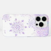 Lichte paarse sneeuwvlok & Glinsterend Hart Case-Mate iPhone Case (Achterkant (horizontaal))