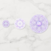 Lichte paarse sneeuwvlok & Glinsterend Hart Confetti (Achterkanten)