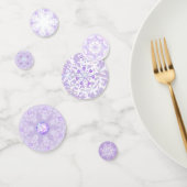 Lichte paarse sneeuwvlok & Glinsterend Hart Confetti (Groep)