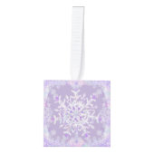 Lichte paarse sneeuwvlok & Glinsterend Hart Decoratie (Voorkant)