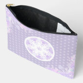 Lichte paarse sneeuwvlok & Glinsterend Hart Etui (Open)