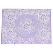 Lichte paarse sneeuwvlok & Glinsterend Hart Groot Cadeauzakje (Voorkant)