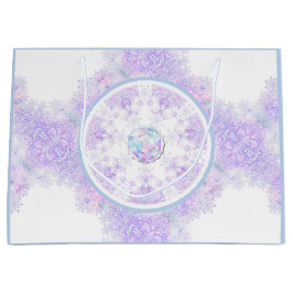 Lichte paarse sneeuwvlok & Glinsterend Hart Groot Cadeauzakje