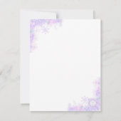 Lichte paarse sneeuwvlok & Glinsterend Hart Kaart (Achterkant)