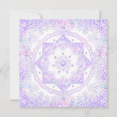 Lichte paarse sneeuwvlok & Glinsterend Hart Kaart (Voorkant)