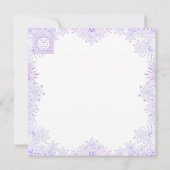 Lichte paarse sneeuwvlok & Glinsterend Hart Kaart (Achterkant)