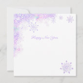 Lichte paarse sneeuwvlok & Glinsterend Hart Kaart (Achterkant)