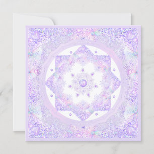 Lichte paarse sneeuwvlok & Glinsterend Hart Kaart