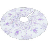 Lichte paarse sneeuwvlok & Glinsterend Hart Kerstboom Rok (Gekanteld)