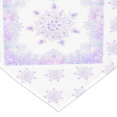 Lichte paarse sneeuwvlok & Glinsterend Hart Korte Tafelloper (Hoek)