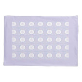 Lichte paarse sneeuwvlok & Glinsterend Hart Kussensloop (Achterkant)