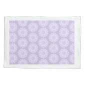 Lichte paarse sneeuwvlok & Glinsterend Hart Kussensloop (Achterkant)