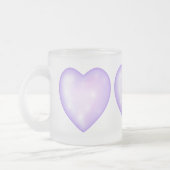 Lichte paarse sneeuwvlok & Glinsterend Hart Matglas Koffiemok (Links)