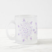 Lichte paarse sneeuwvlok & Glinsterend Hart Matglas Koffiemok (Links)