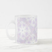 Lichte paarse sneeuwvlok & Glinsterend Hart Matglas Koffiemok (Links)