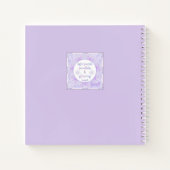 Lichte paarse sneeuwvlok & Glinsterend Hart Notitieboek (Achterkant)